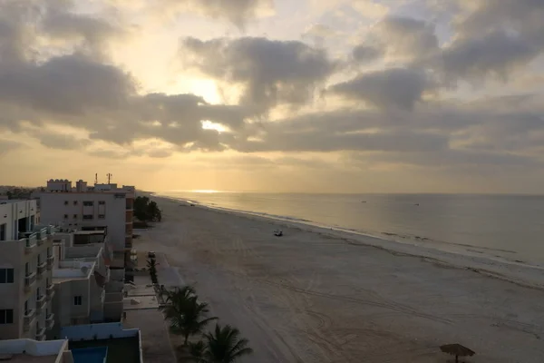 Východ Slunce Pláži Salalah Ománu — Stock fotografie