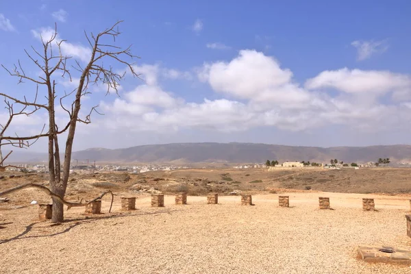 Blick Auf Die Küstenstadt Taqah Gouvernement Dhofar Der Nähe Von — Stockfoto