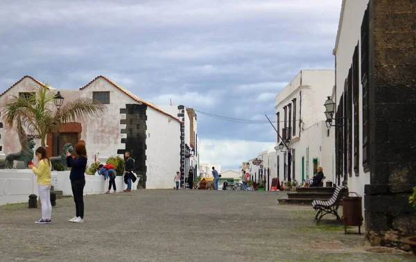 stock image March 03 2018 - Teguise, Lanzarote, Spain: Typical street and architecture of Teguise on the Canary Islands