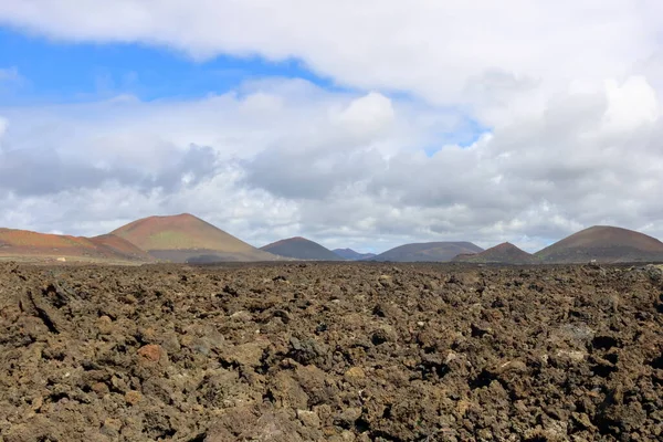 Paisaje Volcánico Con Vulcanos Cráteres Lanzjalá Islas Canarias España —  Fotos de Stock