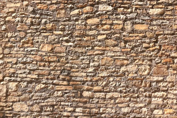 Antico Muro Giallo Medievale Pietra — Foto Stock