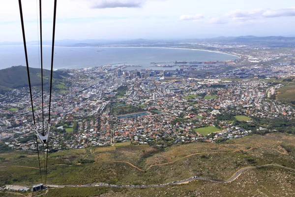 南アフリカのテーブル山からのケープタウンの空中写真 — ストック写真