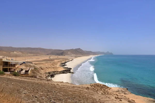 Vacker Utsikt Över Mughsail Beach Salalah Oman Fantastisk Havsutsikt Indiska — Stockfoto
