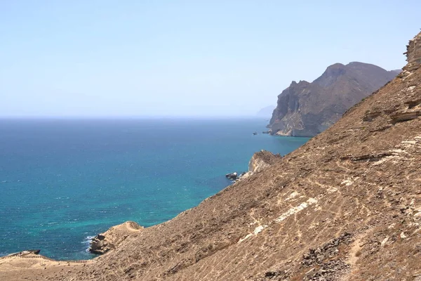Een Prachtig Uitzicht Het Mughsail Beach Salalah Oman Fantastische Zeegezicht — Stockfoto