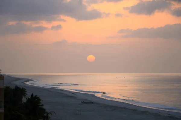 Схід Сонця Пляжі Салала Омані — стокове фото