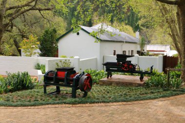 24 Eylül 2022 - Cape Town, Stellenbosch Güney Afrika 'da şarap imalathanesi Delheim Estate Vineyard şarap çiftliği
