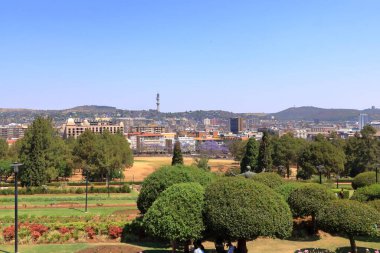 29 Eylül 2022 - Güney Afrika 'daki Pretoria: Nelson Mandela Anıtı yakınlarındaki Union Binalarından Pretoria şehrine bakın