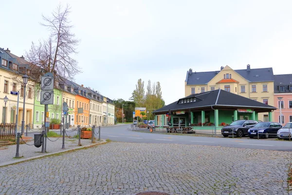 Października 2022 Dippoldiswalde Niemczech Ładnie Odrestaurowane Stare Miasto Małego Wschodnioniemieckiego — Zdjęcie stockowe