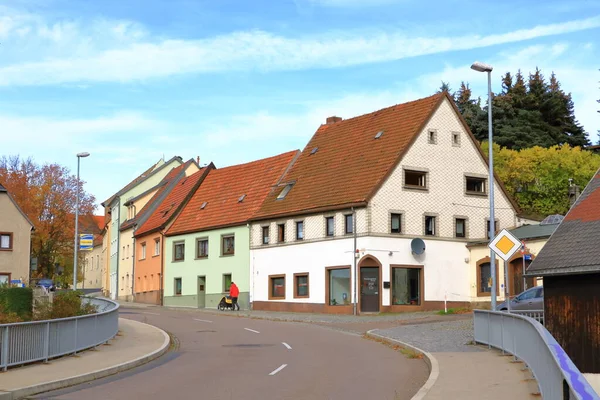 Outubro 2022 Dippoldiswalde Alemanha Cidade Velha Amorosamente Renovada Uma Pequena — Fotografia de Stock