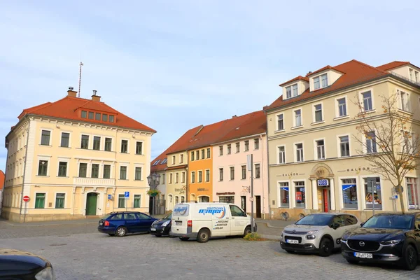 Października 2022 Dippoldiswalde Niemczech Ładnie Odrestaurowane Stare Miasto Małego Wschodnioniemieckiego — Zdjęcie stockowe