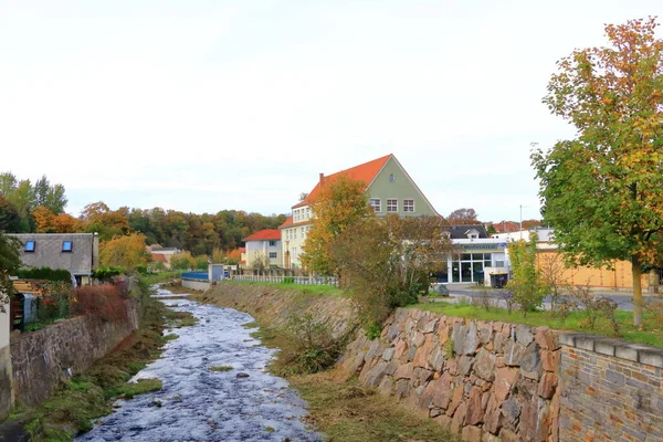 Ekim 2022 Almanya Dippoldiswalde Küçük Bir Doğu Alman Kasabasının Sevimli — Stok fotoğraf