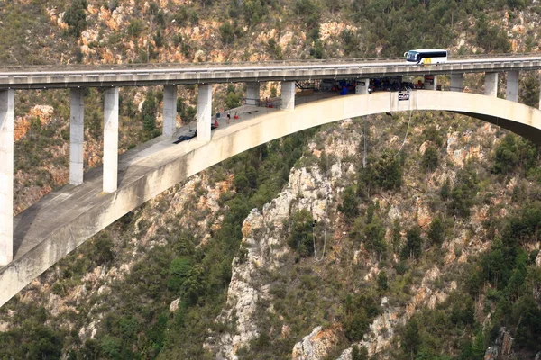 Septiembre 2022 Bloukrans Bridge Sudáfrica Puente Bungee Sin Identificar Que — Foto de Stock