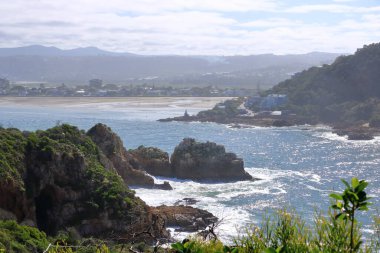 Deniz manzarası Featherbed Doğa Rezervi, Knysna, Güney Afrika