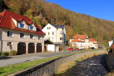 Kasım 06 2022 - Saksonya, Almanya 'da Glashuette: Güzel bir köy olan Glashuette, saat üretim merkezi