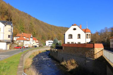 Kasım 06 2022 - Saksonya, Almanya 'da Glashuette: Güzel bir köy olan Glashuette, saat üretim merkezi