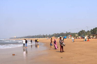 December 21 2022 - Mumbai, Maharashtra in India: People at the Silver Beach on Madh Island