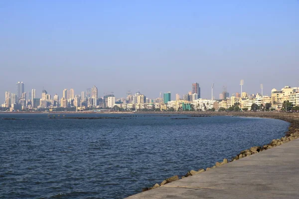 Mumbai skyline view from Marine Drive in Mumbai in India