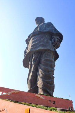 Statue of Unity aerial view taken at Narmada, Gujarat in India