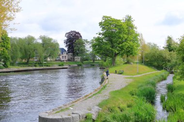 The River Svartan downtown Orebro in Sweden