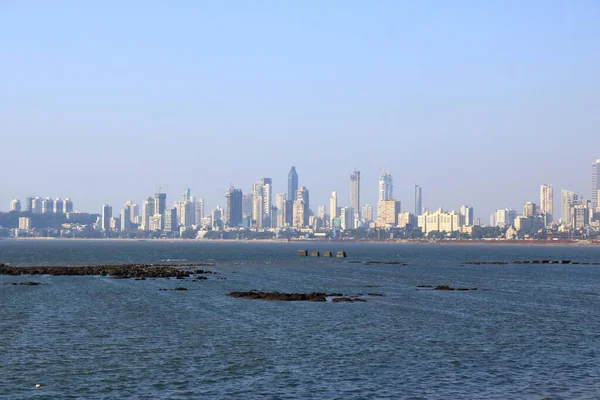 Mumbai skyline view from Marine Drive in Mumbai in India