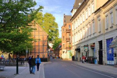 June 01 2022 - Lund in Sweden: View from downtown Lund on a sunny evening