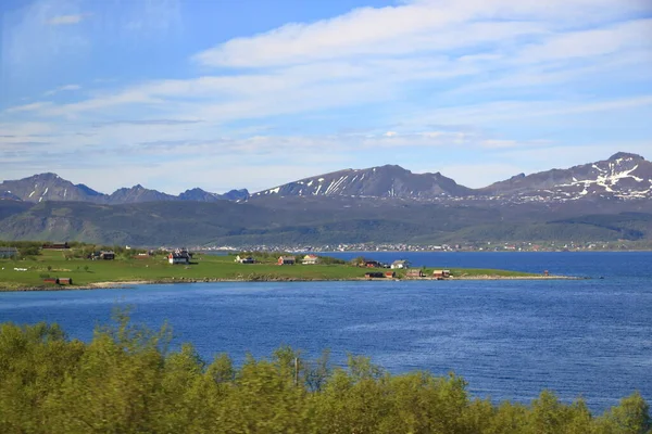 Berg Och Fjordar Lofoten Öarna Norge — Stockfoto