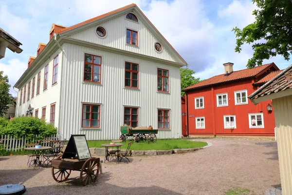 June 2022 Orebro Sweden Beautiful Old Timber Houses Wadkoping Historical — Foto de Stock