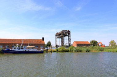 Ruin of the railway bridge of Karnin, Usedom in Germany