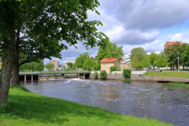 The River Svartan downtown Orebro in Sweden