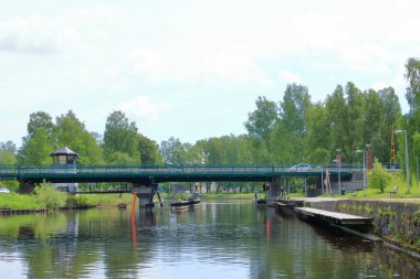 The River Svartan downtown Orebro in Sweden