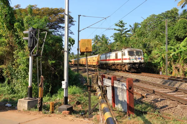Prosince 2022 Kannur Kerala Indii Železniční Přejezd Indii — Stock fotografie