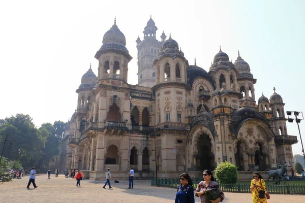 stock image December 25 2022 - Vadodara, Baroda, Gujarat in India: People visit the Laxmi Vilas Palace