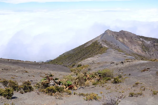 哥斯达黎加 伊拉克火山国家公园 西班牙语 Parque Nacional Volcan Irazu 火山口中的火山和湖泊景观 — 图库照片