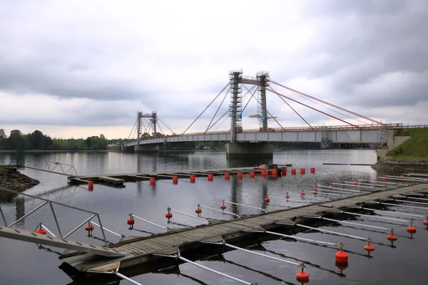 Die Stromsundbrücke Stroms Vattudal Ein Ausgedehntes Wassersystem Schwedischen Jamtland Sommer — Stockfoto