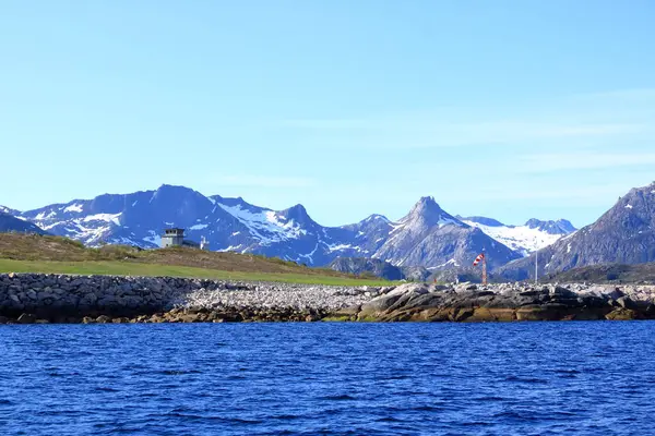 Гори Фіорди Островах Лофотен Норвегія — стокове фото