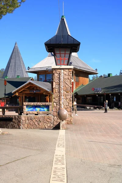 stock image May 26 2022 - Rovaniemi in Finland: The Santa claus holiday village at the Polar circle in summer