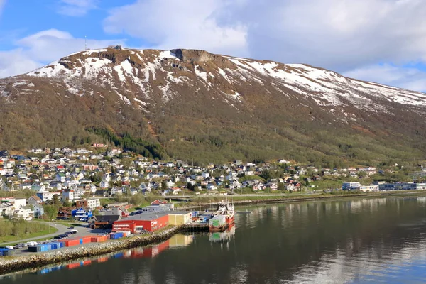 Mei 2022 Tromso Noorwegen Moderne Woon Bedrijfsgebouwen Stad — Stockfoto