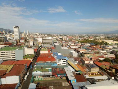 Beautiful aerial view of the city of San Jose in Costa Rica clipart