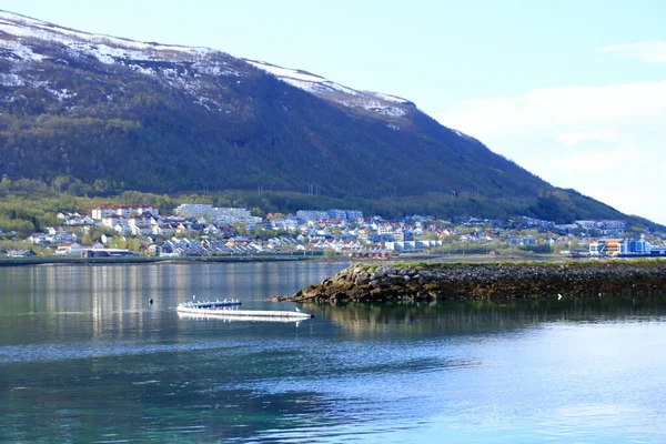 Mai 2022 Tromso Norvège Bâtiments Résidentiels Commerciaux Modernes Dans Ville — Photo