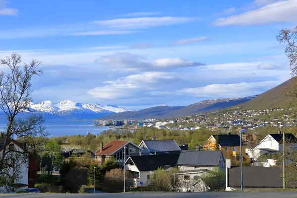 Mai 2022 Tromso Norwegen Moderne Wohn Und Geschäftshäuser Der Stadt — Stockfoto
