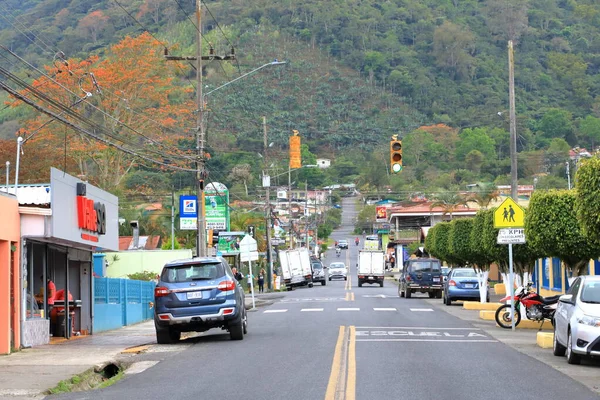 Marzo 2023 Orosi Costa Rica Vista Pequeño Pueblo Con Gente — Foto de Stock
