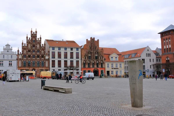 Gennaio 2023 Greifswald Germania Paesaggio Urbano Della Storica Città Anseatica — Foto Stock