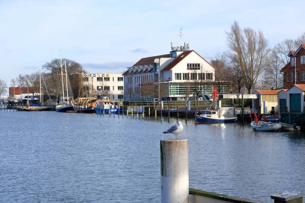 Ιανουαρίου 2023 Wieck Greifswald Στη Γερμανία Λιμάνι Του Όμορφου Χωριού — Φωτογραφία Αρχείου