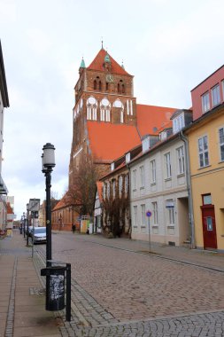 28 Ocak 2023 - Almanya 'da Greifswald: Tarihi Hanseatic şehrinin manzarası