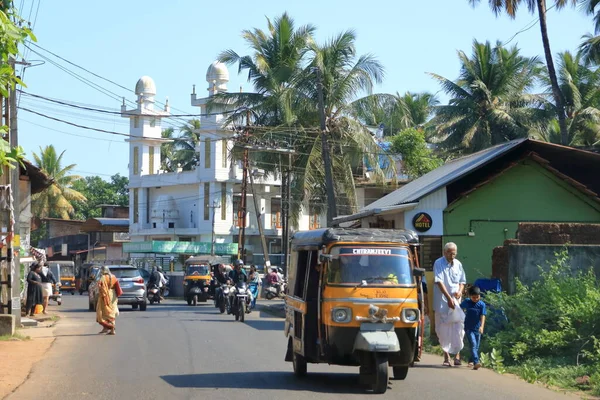 Décembre 2022 District Kannur Kerala Inde Trafic Indien Dans Les — Photo