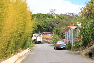 March 9 2023 - Santa Elena, Monteverde in Costa Rica: the city center. Beautiful small town close to Monteverde Foresta clipart