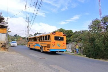 March 9 2023 - Santa Elena, Monteverde in Costa Rica: the city center. Beautiful small town close to Monteverde Foresta clipart