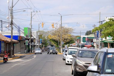 12 Mart 2023 - Kosta Rika 'da Liberya, Guanacaste: Kosta Rika' da küçük bir köyde tipik bir sokak hayatı