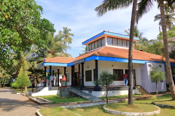 Grudnia 2022 Kannur Kerala Indiach Domy Mieszkalne Małym Indyjskim Miasteczku — Zdjęcie stockowe
