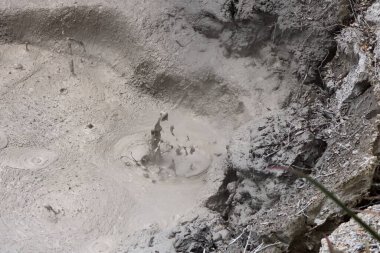 Sıcak ve sülfür çamuru Rincon de la Vieja, Kosta Rika 'da.